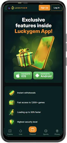 Verschillen tussen de webversie en de Lucky Gem Casino-app