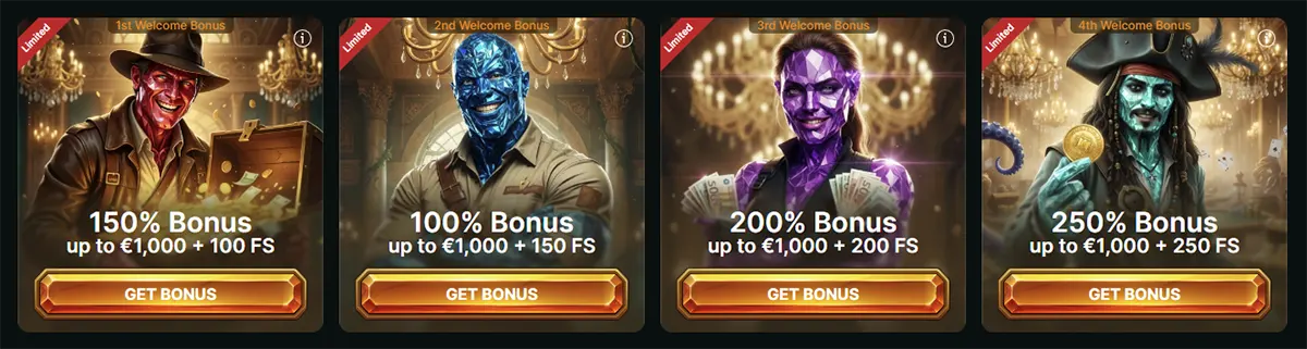 De beste registratiebonussen bij Lucky Gem Casino